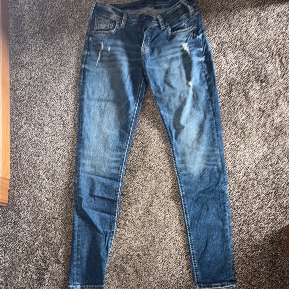 Silver Jeans Blue Skinny Denim with Stretch